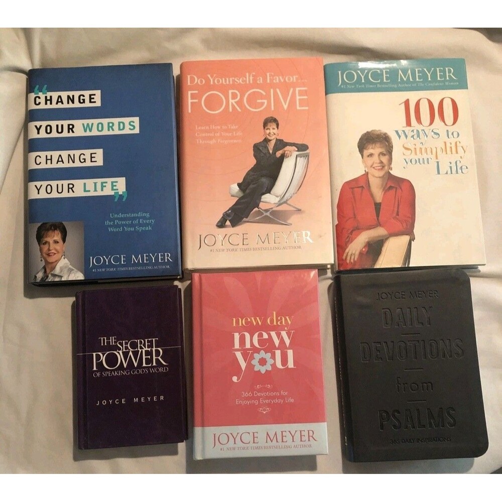 6 x Joyce Meyer Christian Living Inspirational Devotion Bundle